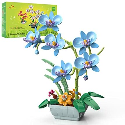 JMBricklayer Orchid Building Block Set 20118, Flower Bouquet Set for Adults, Artificial Flowers Bonsai Plant Kits, Garden Office Set Room Decor,