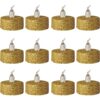 YiYFiT Classic LED Tea Lights Candles,12-Pack Flameless Tealight Candles Battery Candles Flickering Fake Candles for Christmas,Halloween,Party,Fe