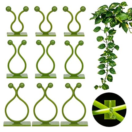120pcs Self-Adhesive Hook Plant Vine Traction, Plant Climbing Wall Fixture Clips,Climbing Plant Support Clips Vine Plant Climbing Wall Fixer for