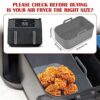 2PCS Ninja air Fryer Silicone Liners with Brush, Reusable Ninja Silicone air Fryer Liners 9.5l,Ninja air Fryer Liners AF400UK &AF300UK, Ninja Dua