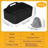 2PCS Silicone Pot for Ninjas Dual Air Fryer, Silicone Air Fryer Liners Double Air Fryer Silicone Air Fryer Basket, Air Fryer Rack Accessories for
