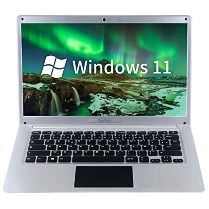 BYYBUO AZERTY Keyboard France Laptop(French Only), 14 Inch FHD Display Laptop Windows 11 Home with Intel Celeron N3350 Processor, 4+64GB RAM, 128