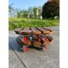 2 Pack Plant Caddy Wooden 30 CM Plant Stand with Wheels Heavy Duty 150KG Capacity, Rolling Plant Stand Round Potted Dolly Rollers Cart with Metal