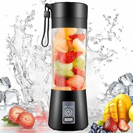 Portable Blender 380ml with USB Charging Interface and 6 Stainless Steel Blades Inside, Travel Blender for Shakes And Smoothies, Mini Blender Sui