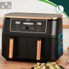 VOXXU 2 Pack Magnetic Air Fryer Conversion Chart for UK – Air Fryer Accessories Magnetic Cheat Sheet for Easy Cooking | Quick Reference Guide wit