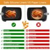 Upgrade Silicone Air Fryer Liners, FEEZOM Larger Airfryer Liners for Ninja Dual Air Fryer Accessories, Reusable Air Fryer Silicone Liner Air Frye