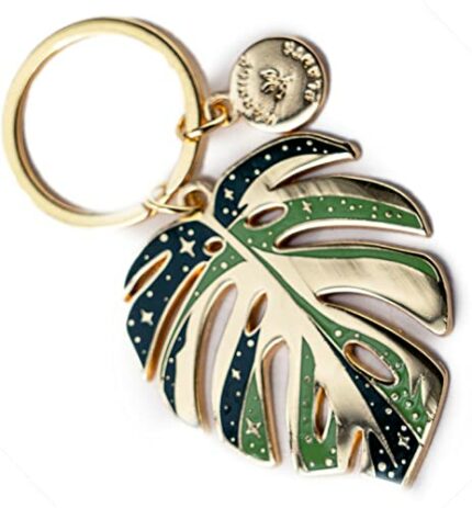 HAPPILY PLANTS Monstera Deliciosa Keychains, Plant Keychains