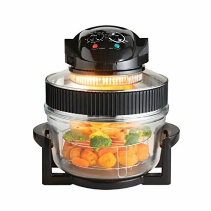 Quest 43850 Multi-Function Halogen Oven / Healthy Air Fryer / 17L Capacity with 5L Extender Ring / 60 Minute Timer / Self-Cleaning Function / 125