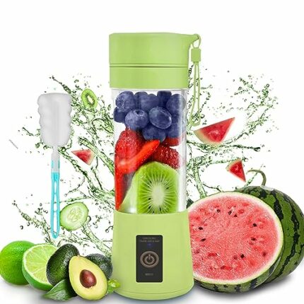 Portable Blender 13Oz, Mini Blendr for Smoothie and Shakes Smoothie Blender with Six Blades Baby Food Maker Fruit Mixing Machine Travel Handheld