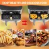 2PCS Silicone Air Fryer Liner for Ninjas Dual 19.5cm Basket Pot Reusable Non-Stick Waterproof Airfryer Baking Mould Food Grade Tray