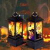 2 PCS Halloween Led Candle Lanterns,Halloween Decorative Candle Lantern LED Pumpkin Lantern for Indoor Outdoor Gardens Party Decoration