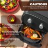 YOGINGO 3Pcs Silicone Air Fryer Liners 3-7L, Reusable Air Fryer Accessories Food Grade Silicone Greaseproof Airfryer Baking Tray Basket Rack Kitc