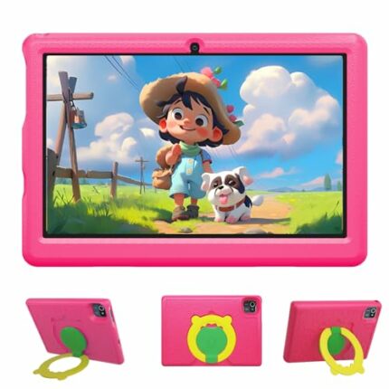 HighJoy Kids Tablet 10 inch Android 13 Tablet for Kids, Quad-Core 6GB RAM 64GB ROM 5MP+8MP Camera 5000mAh Battery, Parental Control, WIFI, Blueto