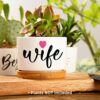 Wife Birthday Gifts, Valentines Gifts for Wife Her from Husband, Best Wife Succulent Pots, Unique Presents for Wife on Anniversary Wedding Christ