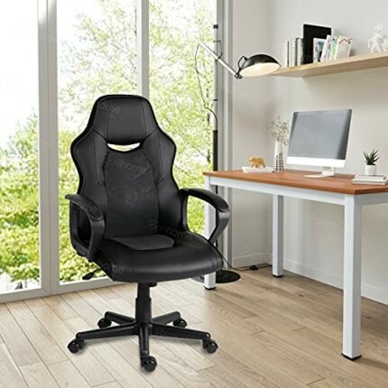 QQW Office Chair Office Chair Racing Gaming Executive Home Swivel Chair High Back Pu Leather Seat