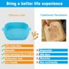 2PCS Silicone Air Fryer Pot, Reusable Air Fryer Liner, Heat Resistant Air Fryer Basket, Air Fryer Silicone Liner Replacement of Parchment Liner,