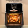 Symdral Air Fryers, 1500W Compact Fryer with 8 Presets, Max 200℃ Setting 5L Digital Oven Rapid Circulation, Display,Viewing Window,Nonstick & Dis