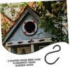 PRETYZOOM 300 pcs s-Hook Tree Branch Hooks Plant Wall Hanger Hook s Shaped cage Hanger Metal Hangers Plant Hanging Bracket Smoker Meat Hooks Blac