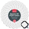 200pk Square Air Fryer Liners Disposable | 8.5 Inch | Perforated Air Fryer Parchment Paper Liners | Air Fryer Paper Liners | Air Fryer Liners Squ
