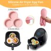 2Pcs Silicone Air Fryer Egg Pan,Air fryer egg mould,Non Stick air fryer muffin tray,air fryer silicone baking pan Cupcake Pan Pancake Mold,3Cavit