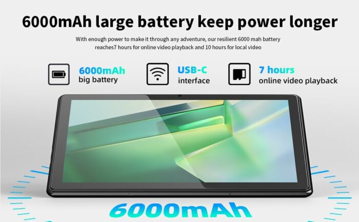 SGIN 10 Inches Tablet, Android 12, Octa-Core Processor Tablets with 8GB RAM 128GB ROM, FHD 1920 * 1200, WiFi Bluetooth 5.0, 5MP+8MP Dual Camera,
