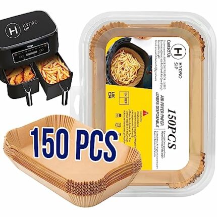 Hydro| Air Fryer Liners 150pcs for Ninja Dual Air Fryer, Ninja Air Fryer Paper Liners with Non Stick and Oil Proof, Airfryer Liners Compatible wi