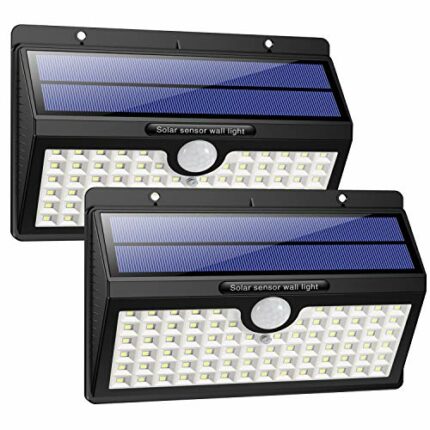 HETP Solar Lights Outdoor, Upgraded 78 LED Solar Motion Sensor Security Lights - Solar Powered Lights Waterproof Wireless Wall Lights Solar Lamps