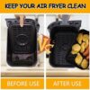 2PCS Silicone Pot for Ninjas Dual Air Fryer, Silicone Air Fryer Liners Double Air Fryer Silicone Air Fryer Basket, Air Fryer Rack Accessories for