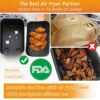 Usper 2PCS Air Fryer Silicone Pot for Ninja Foodi Dual DZ201 DZ401 AF300UK AF400UK & Tower T17088, Air Fryer Liner Basket Accessories for Instant