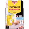 Zero In Fly Papers FSC - 8-Pack. FSC Compliant, Sticky Natural Trap. Controls Flies, Fungus Gnats, Fruit Flies, Mosquitoes and Bugs