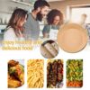 ZJZ Air Fryer Liners 200Pcs, Air Fryer Disposable Paper Liner, Water-Proof and Oil-Proof Baking Parchment Round Bowl and Square(6.3"&7.1")