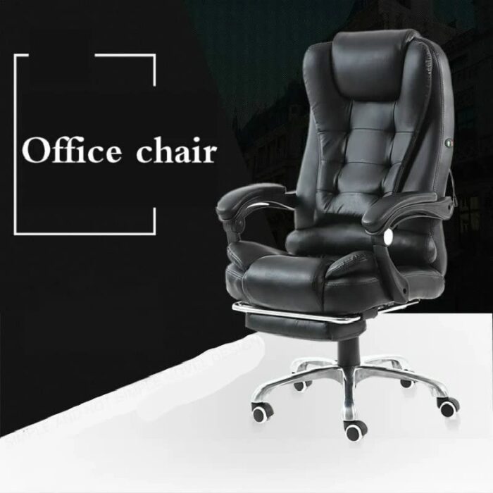 ZCMEB Gaming Chair Massage Synthetic Leather Office Chair Home Reclining Computer Boss Chair Swivel Lifting