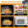 2PCS Ninja air Fryer Silicone Liners with Brush, Reusable Ninja Silicone air Fryer Liners 9.5l,Ninja air Fryer Liners AF400UK &AF300UK, Ninja Dua