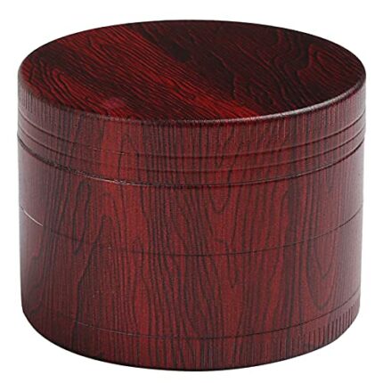 LIHAO 2 inch Grinder 4 Layer Zinc Alloy Spice Grinder - Wood Color
