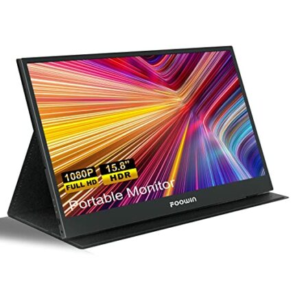 Portable Monitor FOOWIN 15.6" FHD Computer Display 1080P 178° IPS Portable Dual USB C Second External Monitor Gaming Screen with HDMI Type-C for