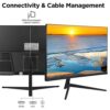 22 Inch PC Monitor 75hz FHD 1920x1080p IPS Screen Display Computer Monitor, Ultra Thin Eye Care HDMI VGA Ports LED Monitor, Black