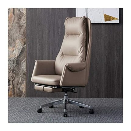 WZLYHD Desk Chair Leather Chair, Swivel Chair Computer Chair, Home Business Office Chair And Comfortable Reclining Office Chair
