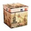Black Temptation Folding Storage Stool Multifunctional Storage Chair Toy Storage Box-B1