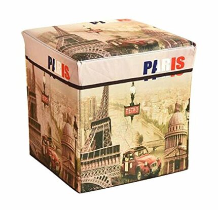 Black Temptation Folding Storage Stool Multifunctional Storage Chair Toy Storage Box-B1