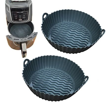 Silicone Air Fryer Liner, 2pcs Premium Quality and Thickness, Twin Pack, by Hampstead Products.