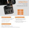 100W Security Lights Outdoor Motion Sensor, 10000LM PIR LED Floodlights 6500K Cold White IP66 Waterproof Outside Lights with Sensor Black Shell,