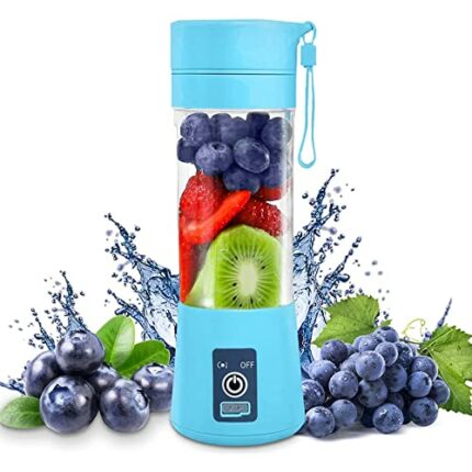 Portable Blender Bottle, Mini Blender for Smoothies and Milkshake, Juicer Blender, USB Rechargeable Fresh Juice Blender Bottle With 6 Blades for