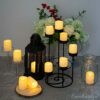 24 PCS 5cm LED Flameless Flickering Votive Tea Lights Candle Battery Operated/Electric Flicker Tealights Bulk Fake Candles for Wedding, Party, Fe