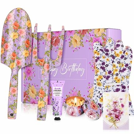 Birthday Gifts for Women, Happy Birthday Gifts Basket for Mum Grandma Wife Best Friends, Ladies Pamper Gardening Gifts for Women, Garden Lovers G