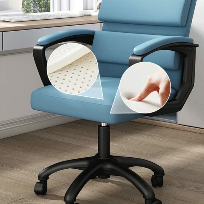 N/A Computer Chair Backrest Leisure Chair Comfortable Stool Office Chair Long Student Study Chair computer chair (Color : Argento, Size : Talla �