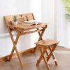 ZXYWW Wooden Computer Desk with Drawers, Folding Compact Study Desk Writing Desk, Computer Workstation Ideal for Home & Office