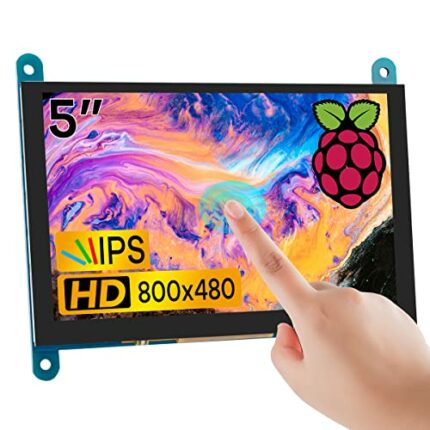 Hosyond 5 Inch IPS LCD Touch Screen Display Panel 800×480 Capacitive Screen HDMI Monitor for Raspberry Pi, BB Black, Windows 10 8 7