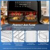 Usper 2PCS Air Fryer Rack for Ninja Dual Air Fryer, 304 Stainless Steel Multi-Layer Rack with Air Fryer Brush, Dehydrator Rack Double Basket Acce