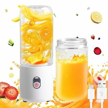 NAVESO 500ML Blender Mini, Fresh Juice Blender, Mini Blender for Smoothie BPA Free,6 Blades 20000rpm USB Rechargeable Travel Handheld Fruit Juice