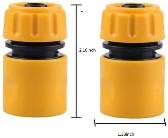 ZHIHUI Hose Connetor, Hose End Quick Connect fitting, Gardening Watering Car Washing Hose Quick Connector, 1/2" Hose Pipe Quick Connector + Fauce